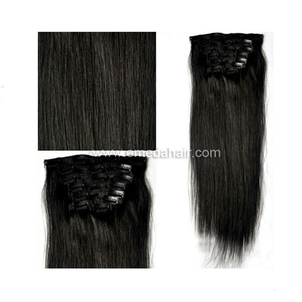 Clip in hair extensions human hair unprocessed virgin hair WJ005